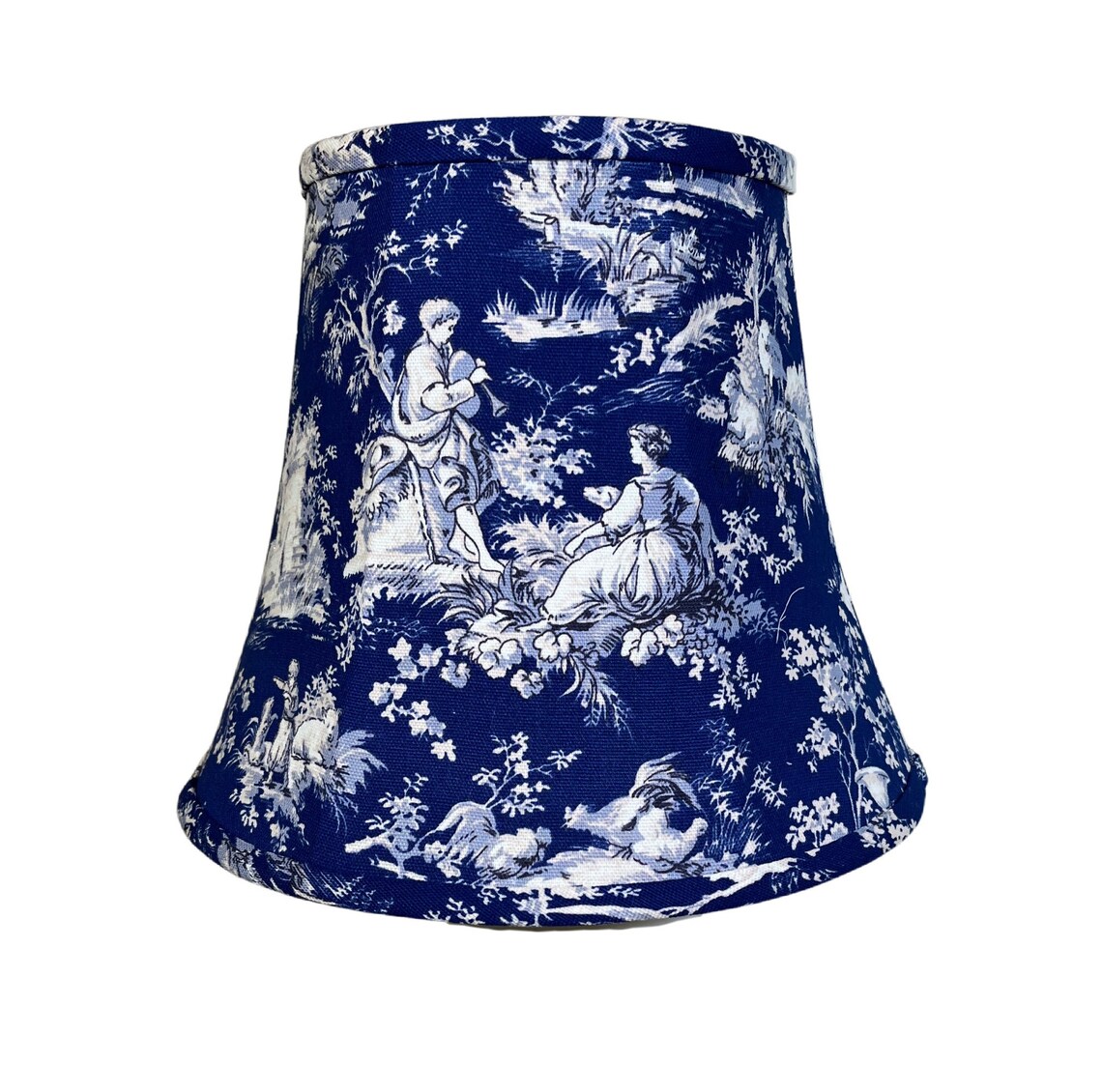 Navy Blue Lampshade Toile Lampshade Navy Lampshade French Etsy