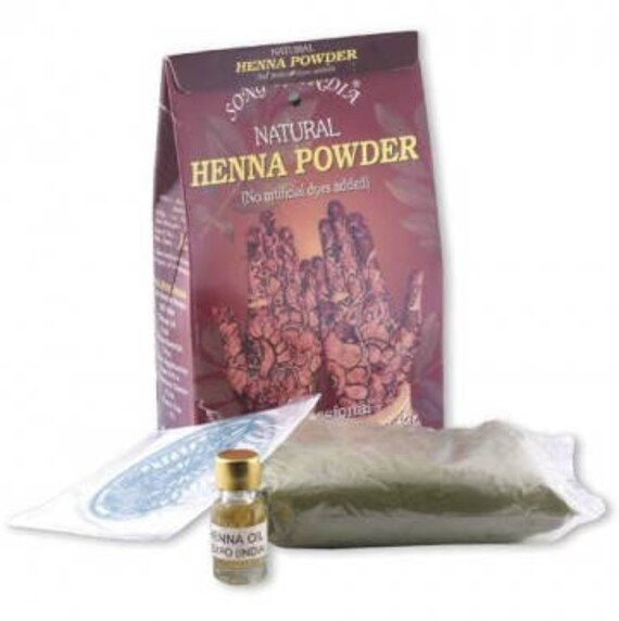 Song Of India Henna Temporary Tattoo Natural Kit Hair Dye Etsy
