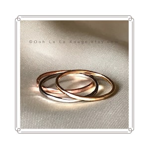 Gold Thin Band Ring 14k Solid Yellow, Pink or White Gold Ring. Unisex Thin Band Ring Stackable Thin Band Rings. Bridal. Elegant Boho
