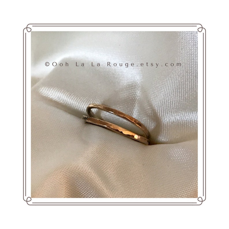 Handmade Thin Band Ring in 14k Yellow Gold Fill to Wear Alone or Stacked Wedding Ring Unisex Jewelry