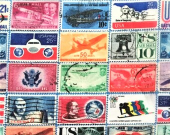 US Air Mail Postage Stamp Scarf