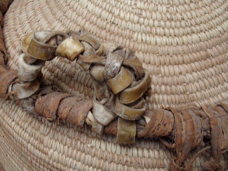 LARGE Namibian Milk Container Coiled Basket by Liina Amantundu Free Shipping 245 Garage image 3