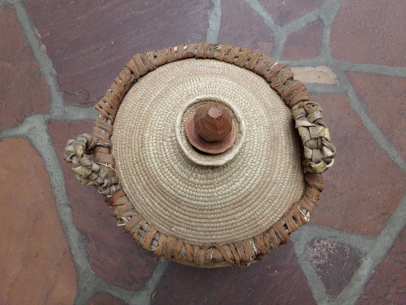 LARGE Namibian Milk Container Coiled Basket by Liina Amantundu Free Shipping 245 Garage image 8