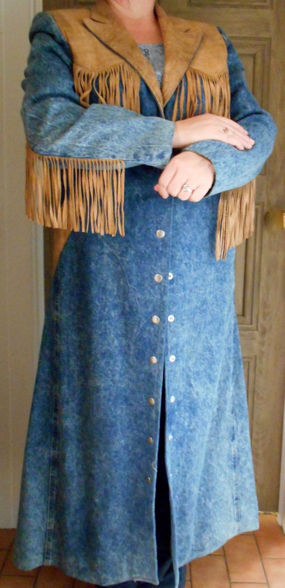 Trench Coat by Diamond Denim and Leather Western Style Full 