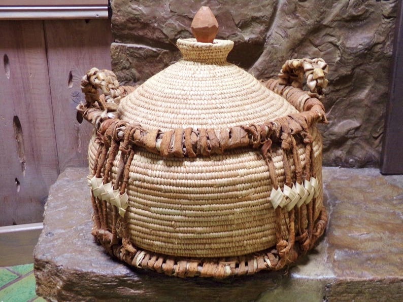 LARGE Namibian Milk Container Coiled Basket by Liina Amantundu Free Shipping 245 Garage image 4