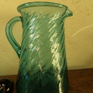 Mixed Set of Aqua Glass Vessels Pitcher FREE 188 DC Shelf 5 R image 4