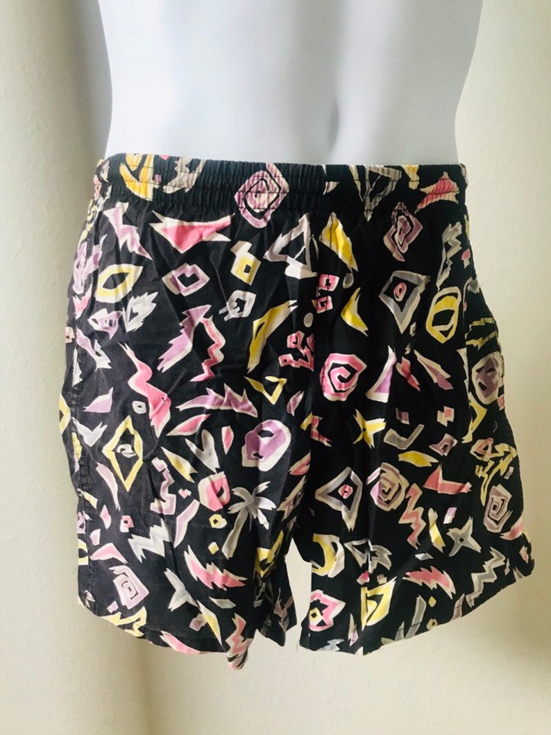 80s style swim trunks