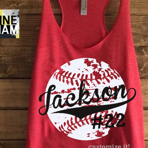 Baseball Mom Shirt Baseball Tank Top Baseball Shirt Custom Etsy