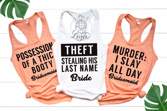 criminal bridesmaid shirts