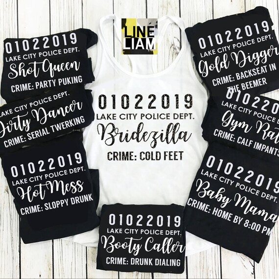 criminal bridesmaid shirts