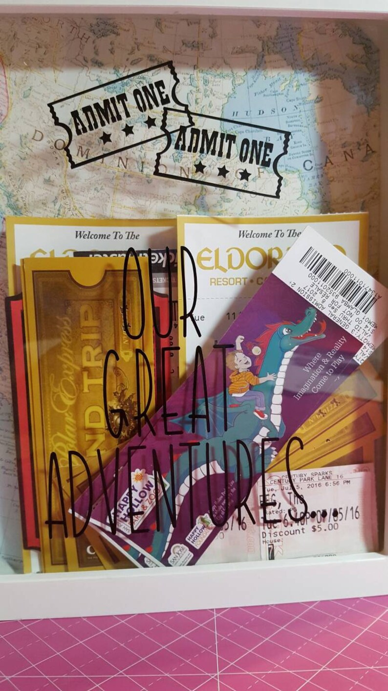 Keepsake Ticket Stub Shadow Box Etsy
