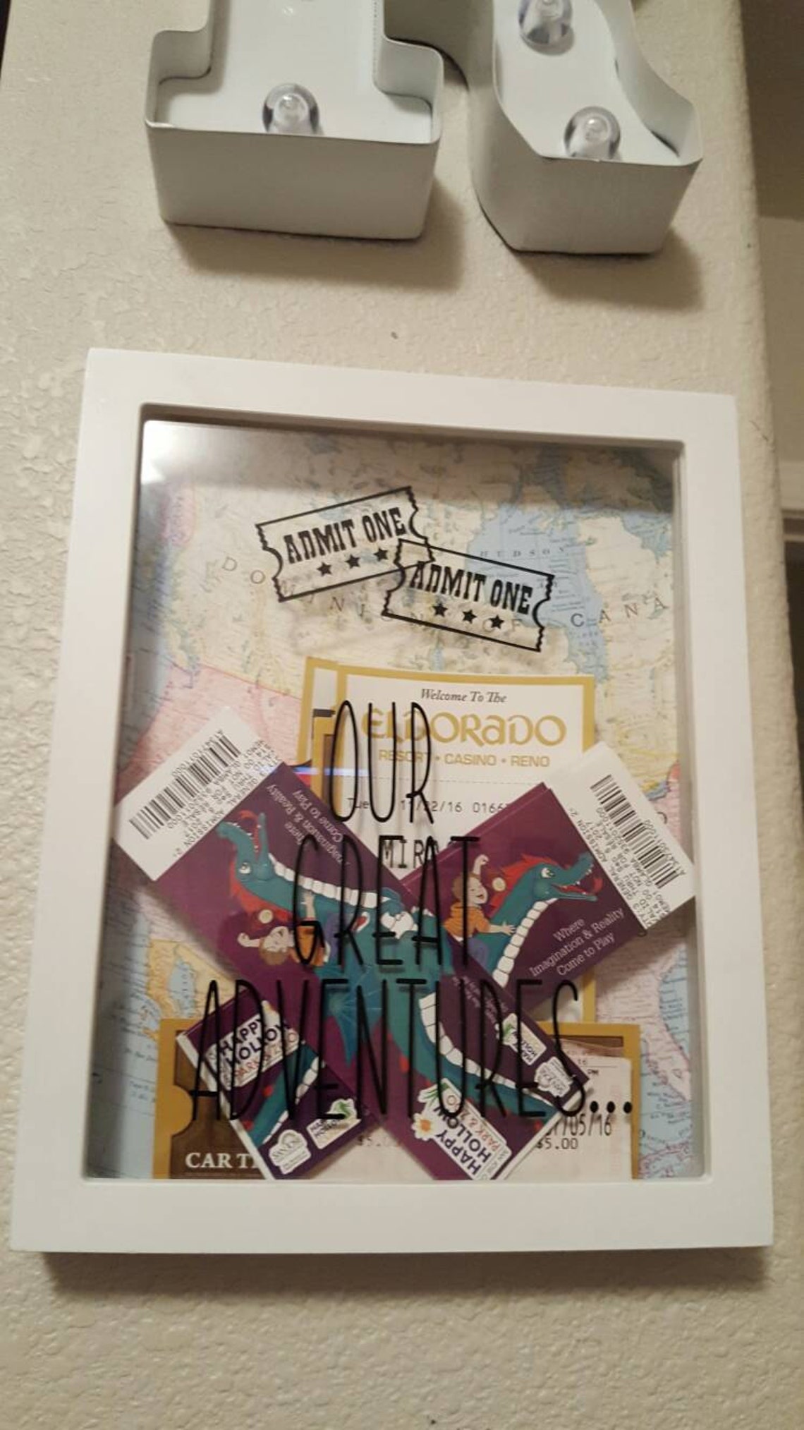 Keepsake Ticket Stub Shadow Box Etsy