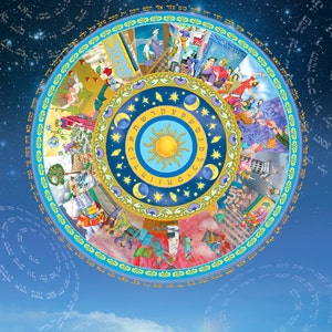Wheel of Wisdom - Limited edition Kabbalah Fine-art print op litorgaafpapier van hoge kwaliteit