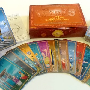 Les 72 cartes de noms - cartes de la Kabbale perspicaces pour l'auto-orientation et la divination - 72 cartes oracle et un livret détaillé, expédition express