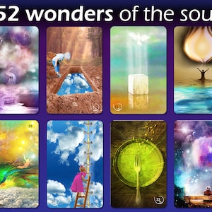 The 52 Wonders of the Soul - oracle cards for deep insights and guidance - listen to the voice of the soul - 52 artistic cards and booklet