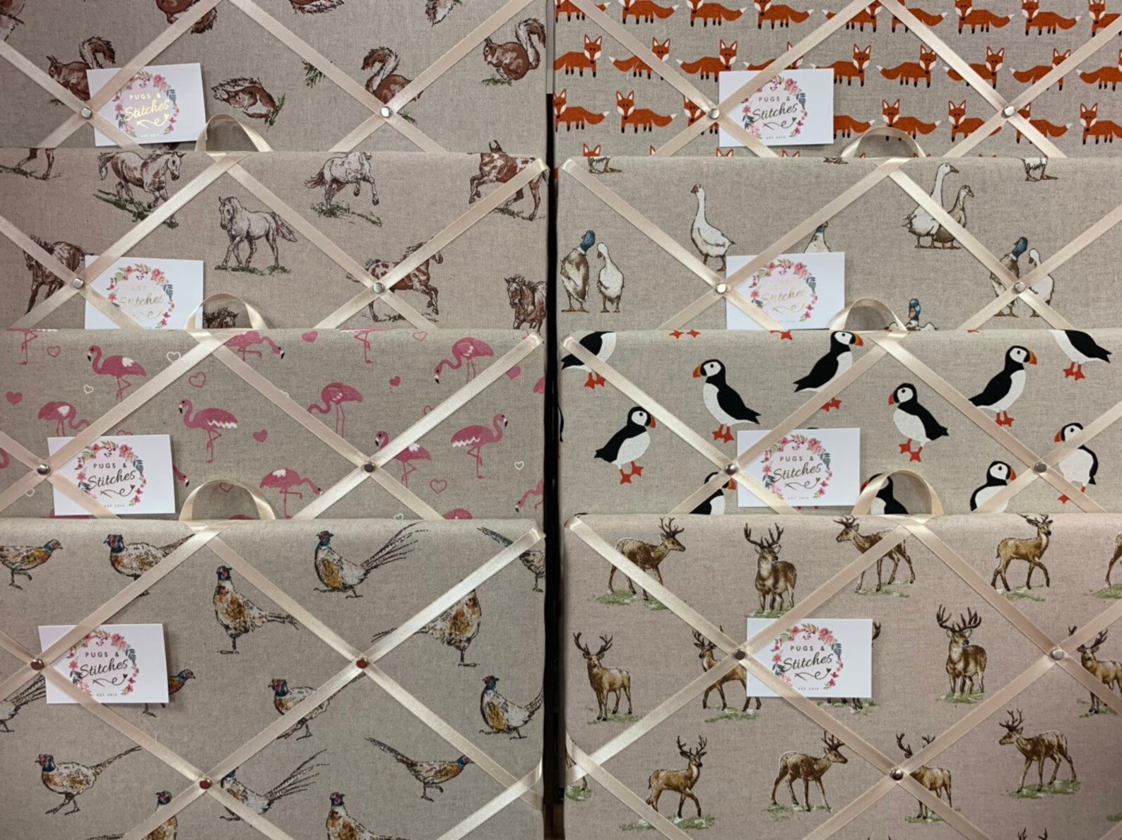 Buy HANDMADE Fabric Covered Memo Board. 2 Sizes to Choose From....in