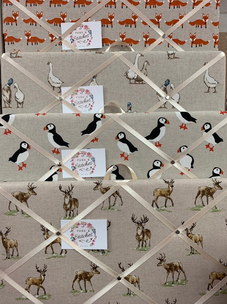 HANDMADE Fabric Covered Memo Board. 2 Sizes to Choose Etsy UK