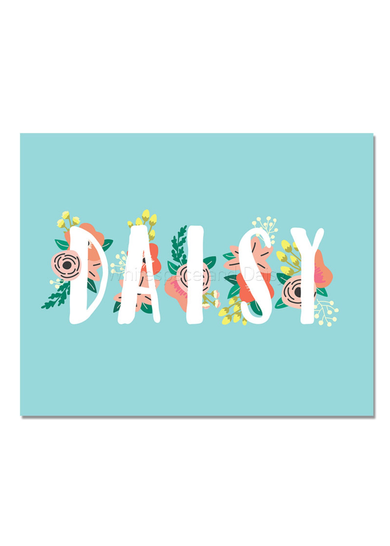 Daisy Personalized Name Sign Birthday Party Decorations Name Etsy