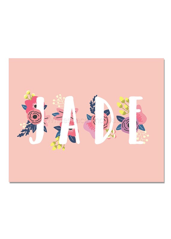 Items similar to Jade Baby Name Wall Art Jade Baby Name Sign Jade Party