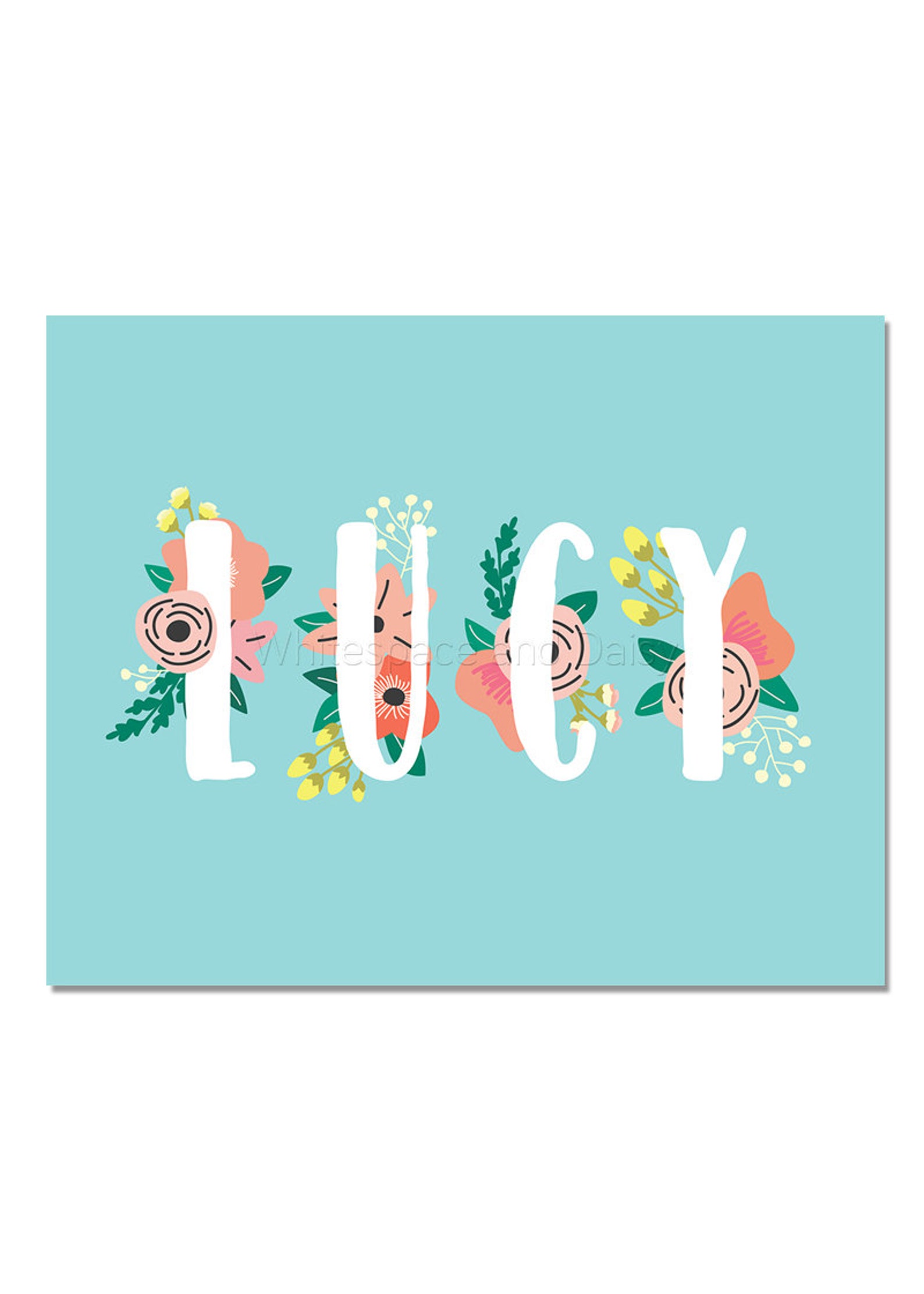 Lucy Baby Name Wall Art Lucy Baby Name Sign Lucy Party Etsy