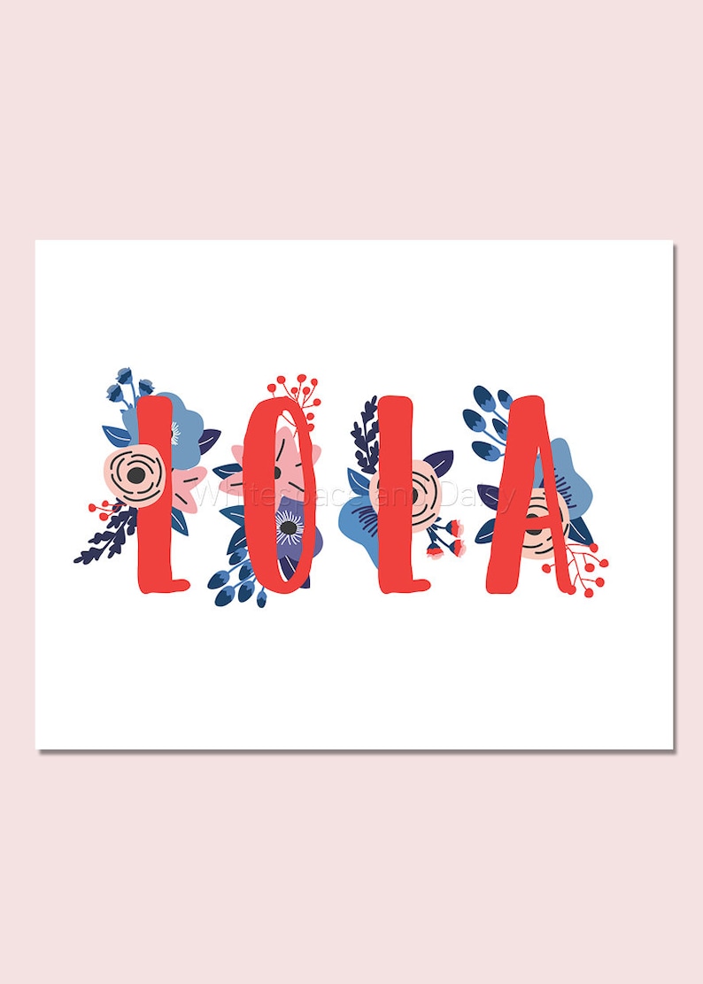Lola Baby Name Wall Art Lola Baby Name Sign Lola Party Lola Etsy