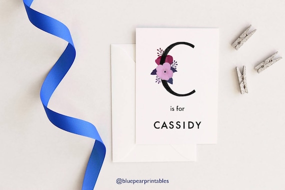 Cassidy Personalized Stationary Poster Wedding Favor Kids