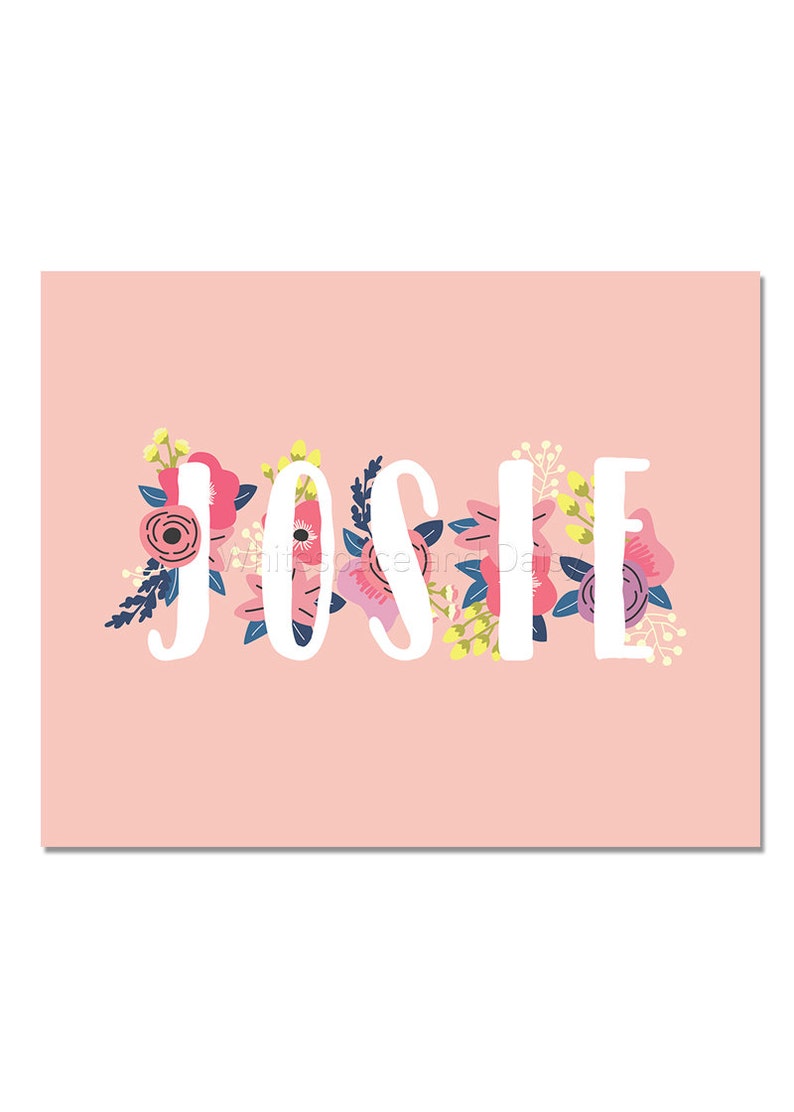 Josie Personalized Name Sign Baby Name Wall Art Baby Name Sign Etsy