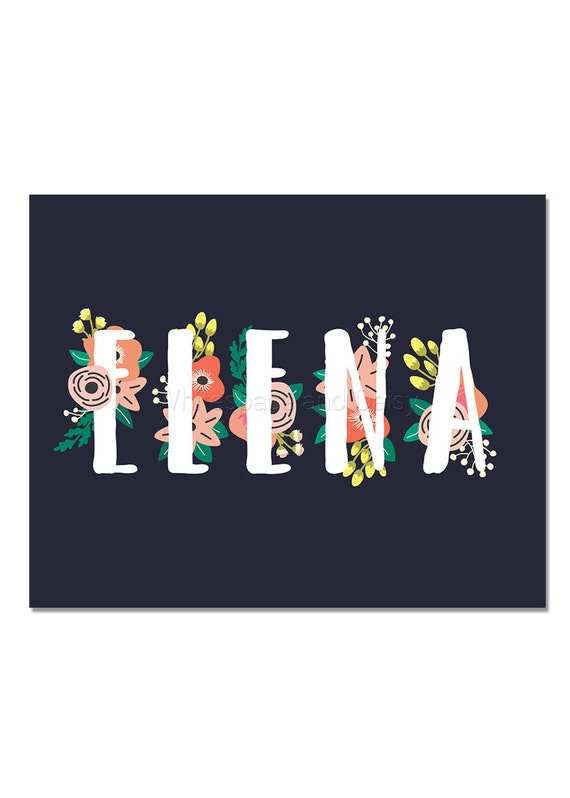 Elena Personalized Name Sign Custom Name Art Printable Name | Etsy