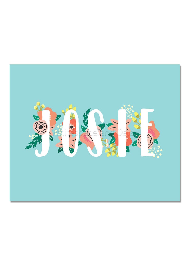 Josie Personalized Name Sign Baby Name Wall Art Baby Name Sign Etsy