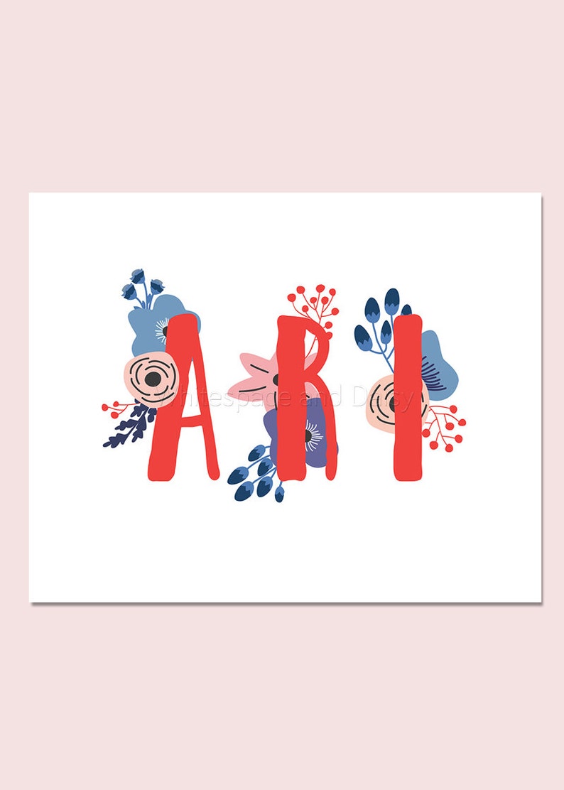 Ari Baby Name Wall Art Ari Baby Name Sign Ari Party Printable | Etsy