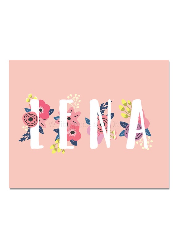 Ähnliche Artikel wie Lena Baby Name Wand Kunst Lena Baby Name Zeichen Lena Partei druckbare Lena