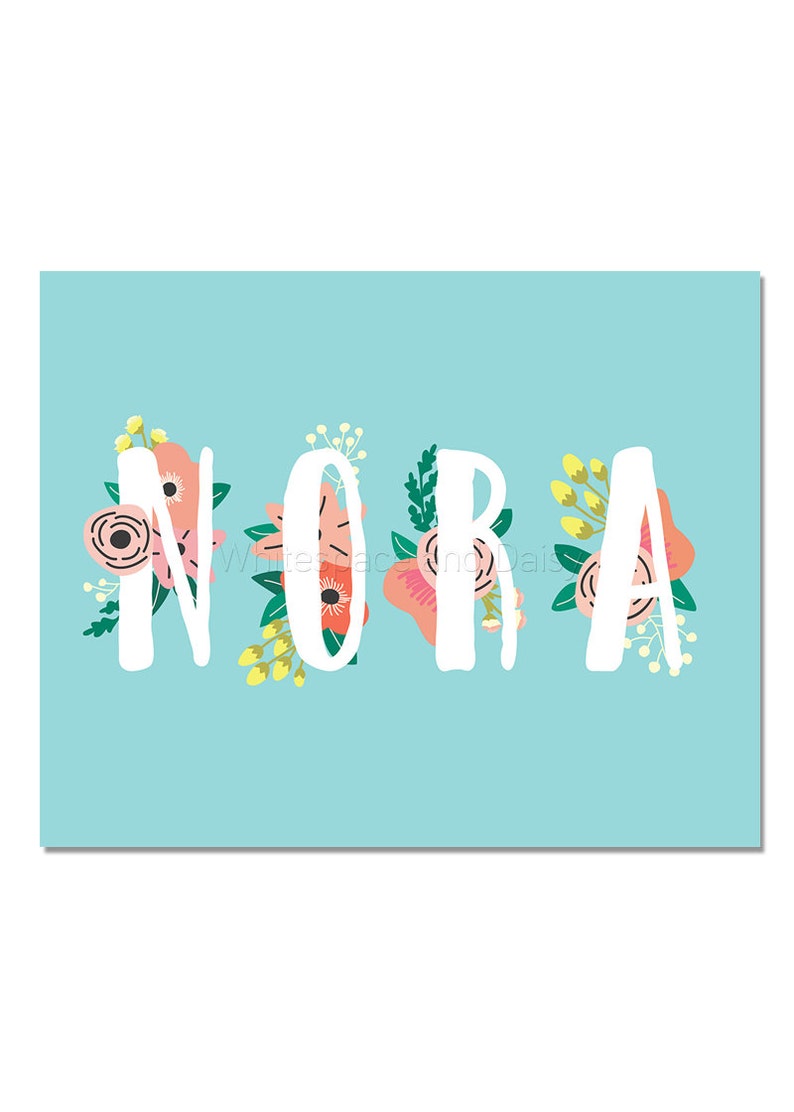Nora Baby Name Wall Art Nora Baby Name Sign Nora Party Nora Etsy