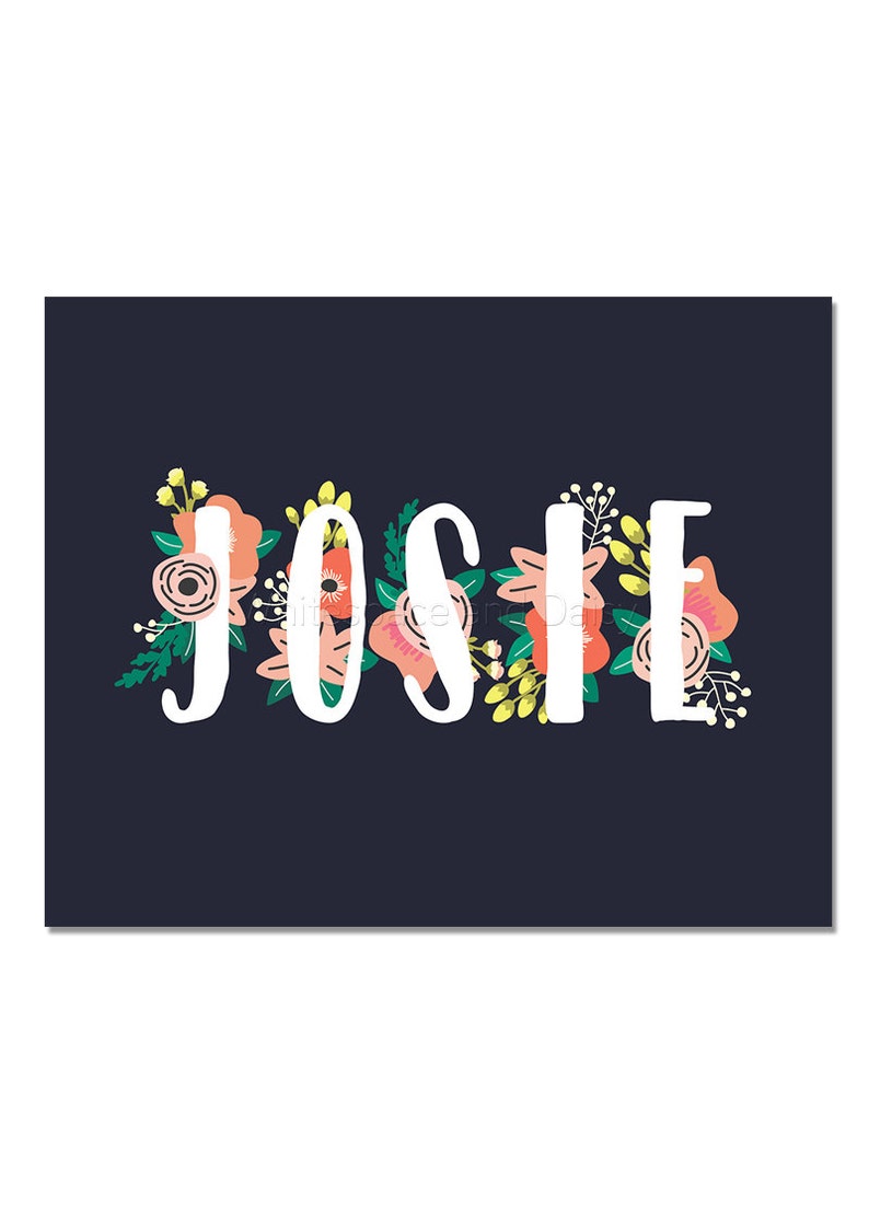 Josie Personalized Name Sign Baby Name Wall Art Baby Name Sign Etsy