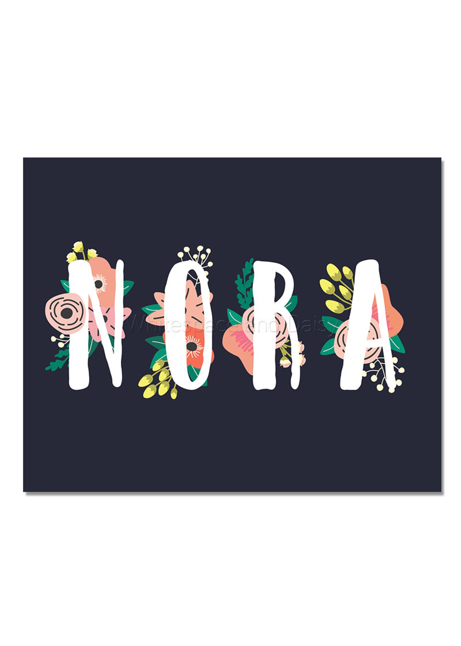 Nora Baby Name Wall Art Nora Baby Name Sign Nora Party Nora Etsy