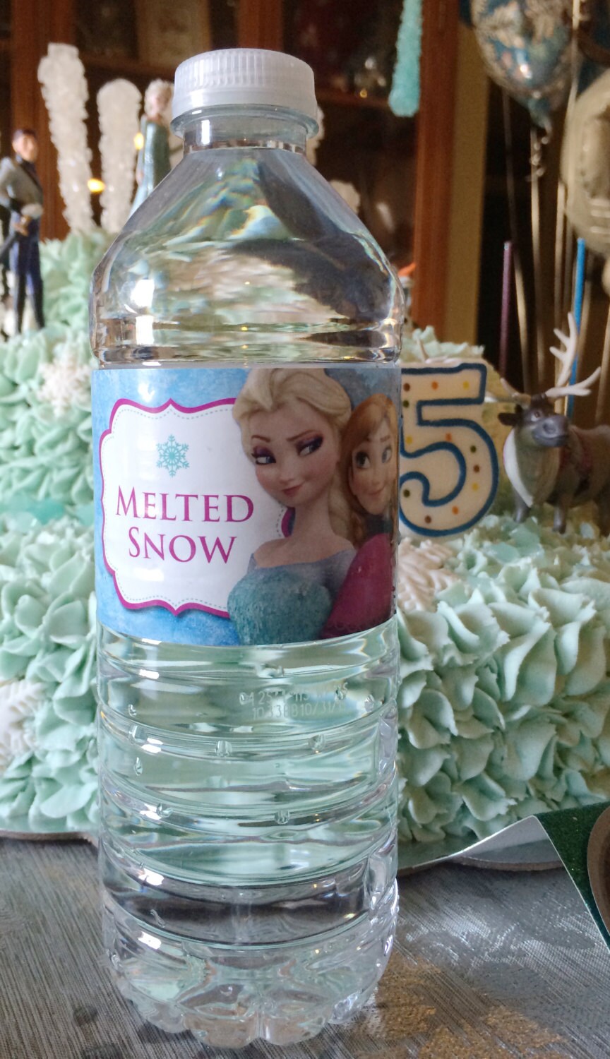 Magical Frozen Water Bottle Labels - Printable - INSTANT DOWNLOAD ...