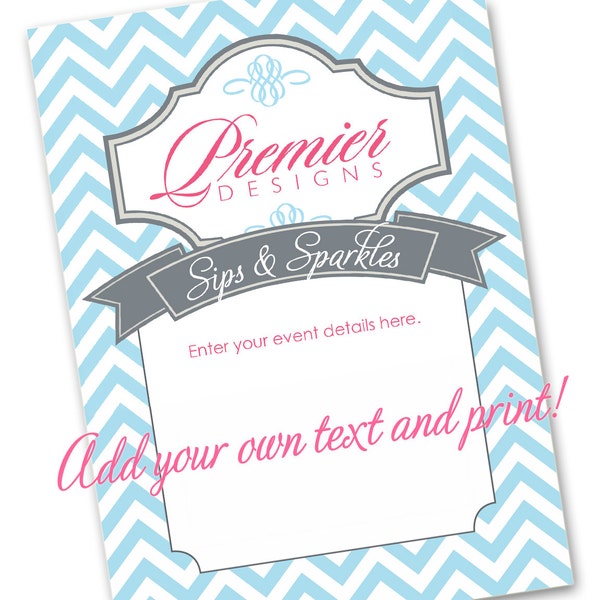 Editable Premier Designs Jewelry Party Invitation - Download, add your text and print!