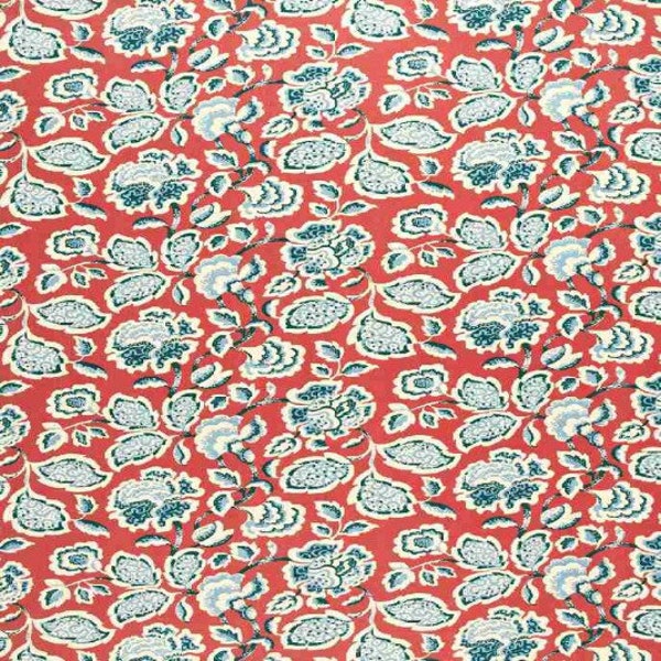 WOW!!!  Schumacher Deco Flower Berry, Fabric By The Yard  50% off list price-