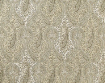 May include: A seamless pattern of paisley motifs in shades of brown and beige on a white background.