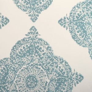 WOW SALE!!!,Mani Aqua, By Duralee Fabric, John Robshaw Collection,3/4 yard cut!!!!!