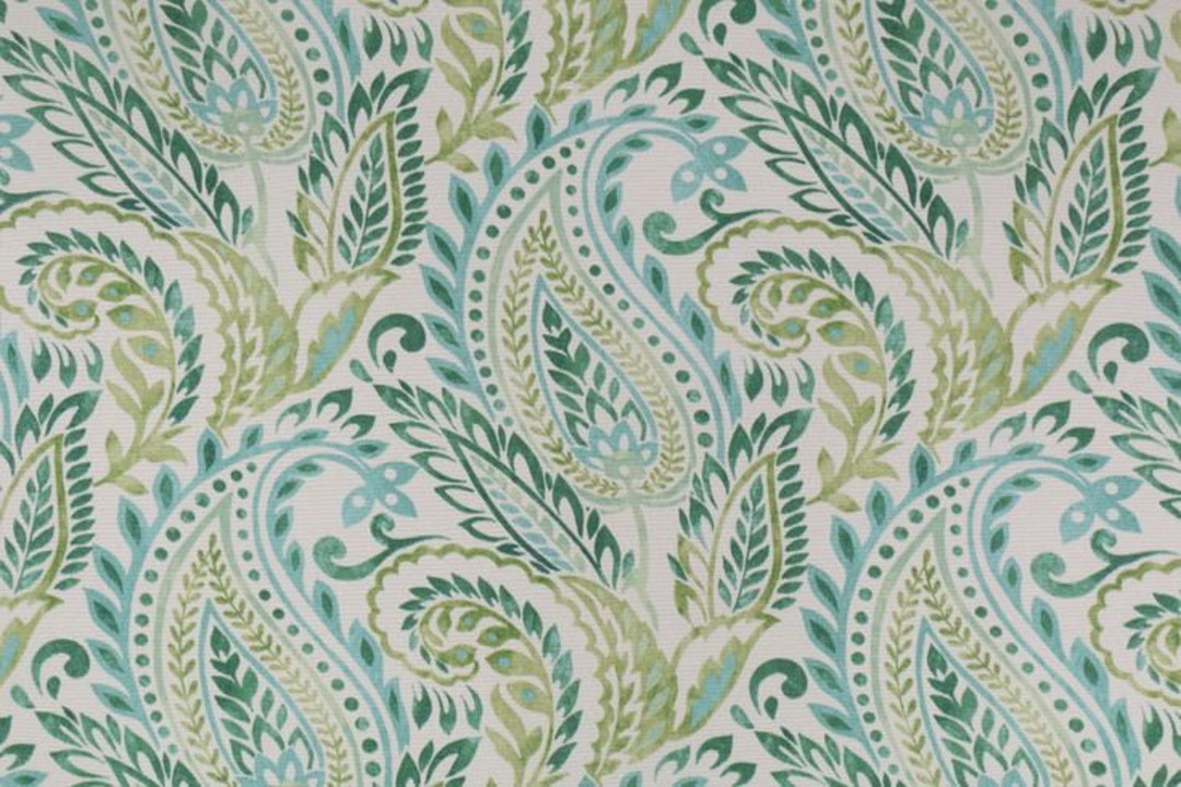 SALE Algurats Teal Solarium Outdoor Fabric by the Yard Etsy