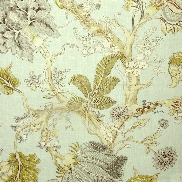 SALE!!! P.kaufman Florabunda Mineral Fabric By The Yard