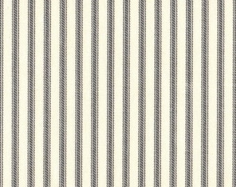 SALE!!!  Ticking Slate Grey, Fabric By The Yard