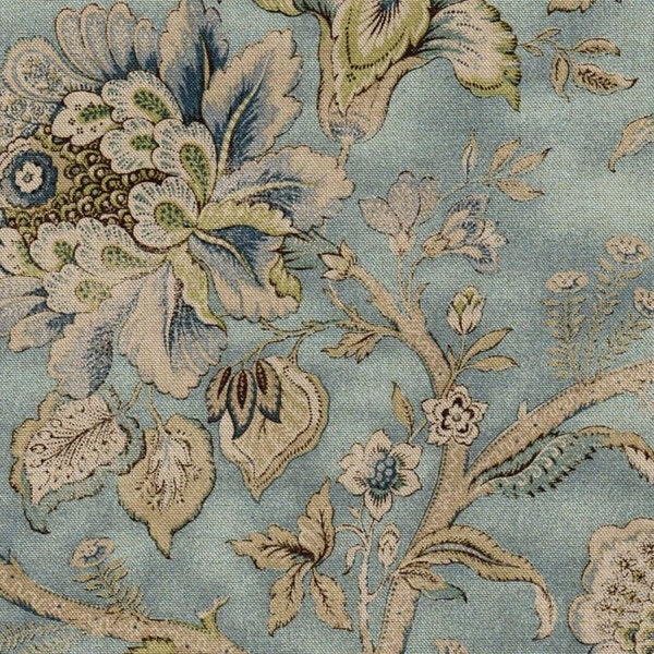 SALE!! P.Kaufman Vintage Robins Egg Fabric By The Yard