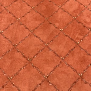 Embroidered Suede color Persimmen (Burnt Orange)