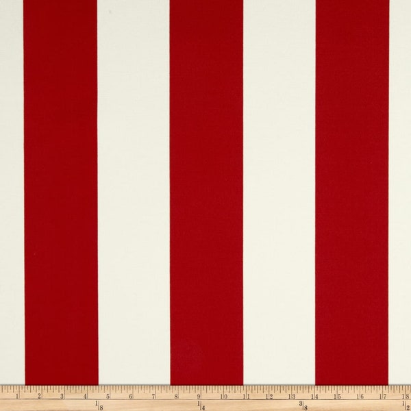 SALE!!! Cabana Stripe Red  Richloom Solarium Outdoor  Fabric By The Yard