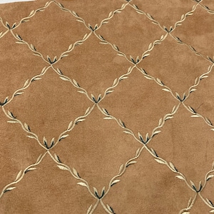 Embroidered Suede color Camel