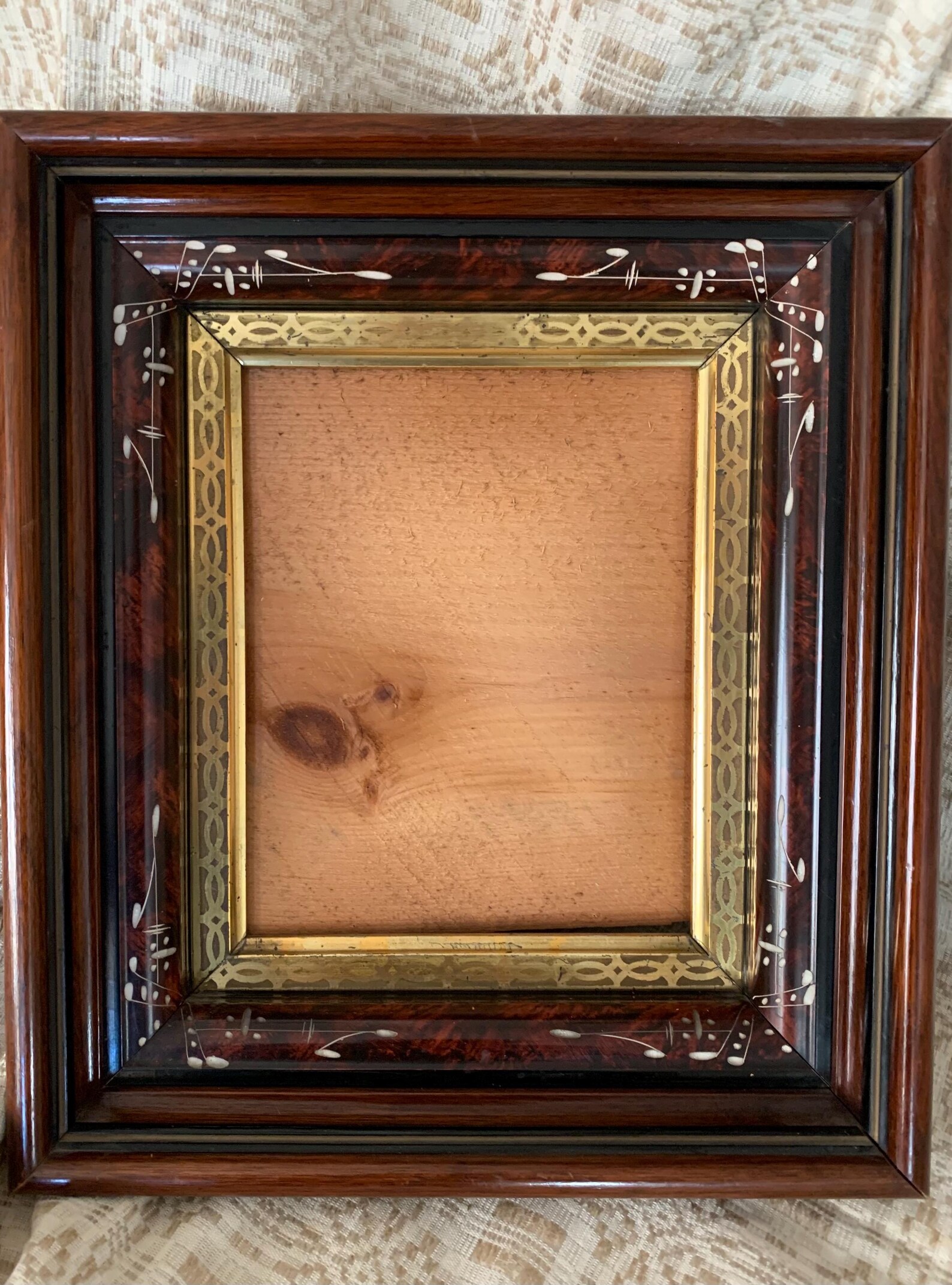 Victorian Deep Set Frame With Gold Leaf and Mother of Pearl - Etsy