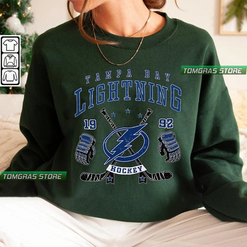 Tampa Bay Lightning Vintage 90s Shirt, Ice Hockey Shirt, NHL Hockey
