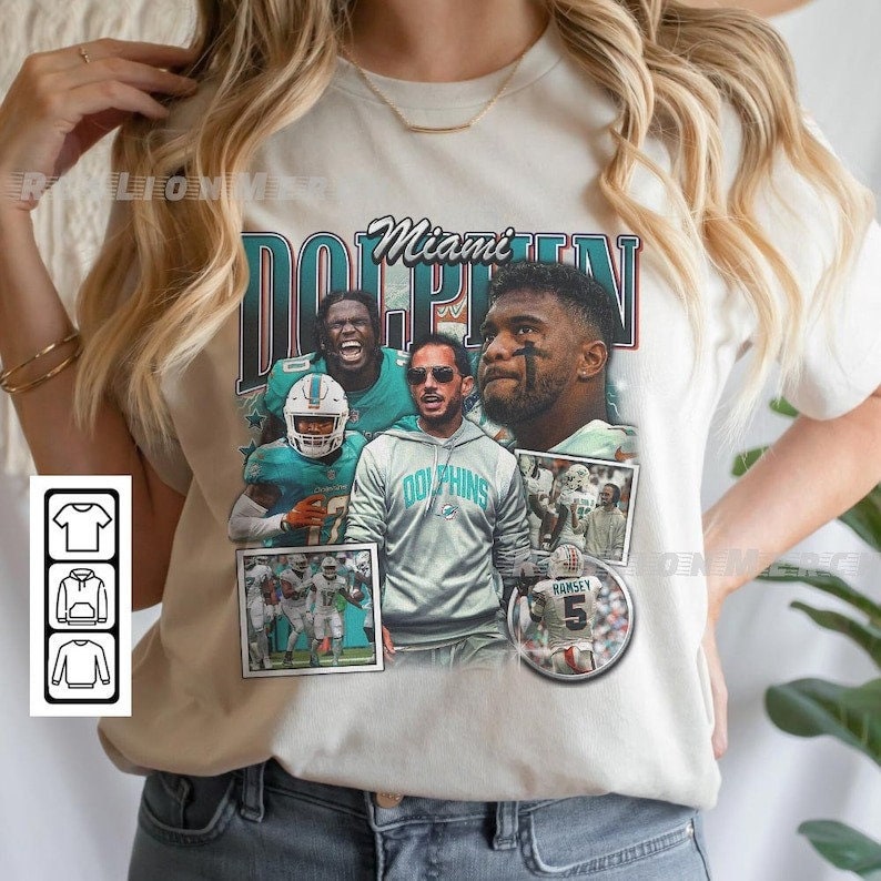 Vintage Miami Tyreek Hill Tua Tagovailoa Jalen Ramsey Football Shirt ...