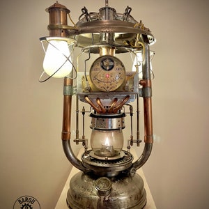 Functional Steampunk Thermoelectric Kerosene Desk Lamp image 3